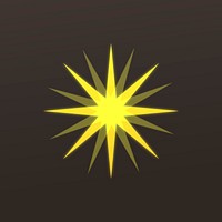 Gold star shine icon, yellow flat design vector graphic