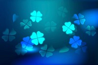 Blue clover bokeh background vector