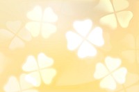 White clover leaf yellow background bokeh light