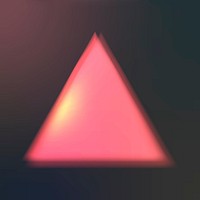 Pink gradient geometric triangle clipart, glowing design vector