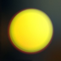 Yellow gradient circle geometric clipart, glowing design psd