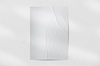 Blank white paper glued to the wall