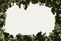 Military camouflage pattern frame background vector