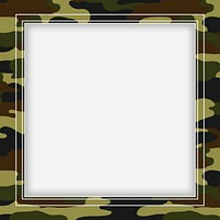 Aesthetic frame camo print background design psd