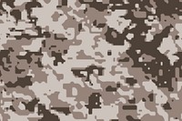 Brown camo print background pattern in aesthetic design vector