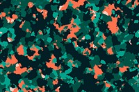 Aesthetic green camo pattern background design vector