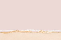 Pink aesthetic border background, glitter paper texture vector