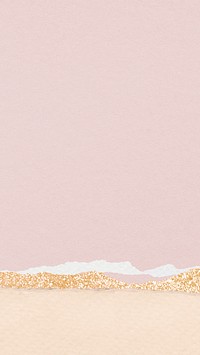 Pink aesthetic border iPhone wallpaper, glitter paper texture background