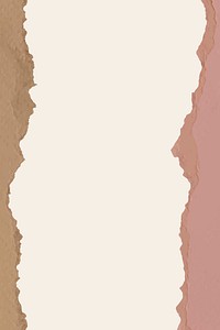 Cream feminine background, ripped paper textured border vector