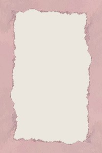 Paper texture frame background, pink feminine design vector