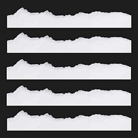 Ripped paper textured brush vector, compatible with AI illustrator