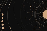 Space background, aesthetic dark sky design vector