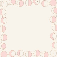 Moon frame background, abstract pastel design vector