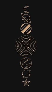 Black phone wallpaper, mystic celestial | Premium Vector - rawpixel