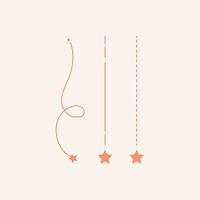 Star graphic, simple constellation line art design