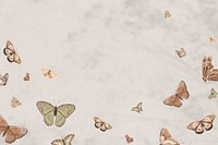 Feminine butterfly background, aesthetic watercolor design vector