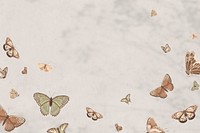 Cute butterfly background, aesthetic watercolor design psd