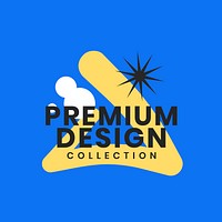 Premium design logo template, abstract badge psd