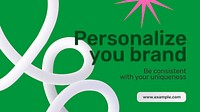 Personalize your brand presentation template, digital marketing psd