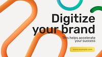 Digitize your brand presentation template, digital marketing vector