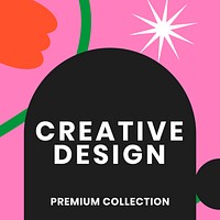 Creative design Instagram post template, editable text vector