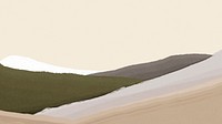 Aesthetic landscape HD wallpaper, green crayon texture
