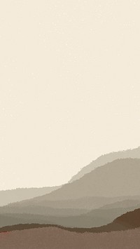 Brown mountain phone wallpaper, nature landscape border