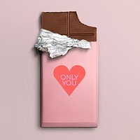 Cute chocolate bar, only you pink packaging, valentine’s day gift