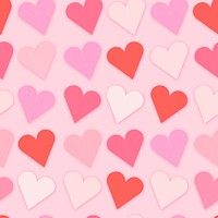 Heart seamless pattern, Valentines colorful background design