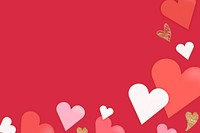 Valentine’s background border, heart shape vector