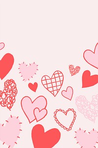 Valentine&rsquo;s love background border, heart shape design