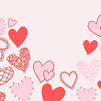 Valentine’s background heart shape design border