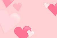 Valentine’s background heart shape psd border