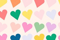 Colorful hearts background valentine’s design