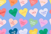 Colorful hearts background, valentine’s psd