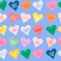 Heart seamless pattern, valentines colorful background design