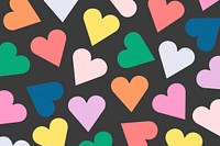 Colorful hearts background valentine’s pattern design