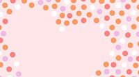 Heart shape desktop wallpaper, pink theme background