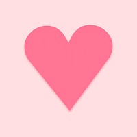 Valentines heart sticker, love vector design 