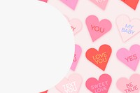 Lovely heart border background vector, valentine design