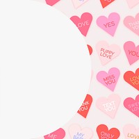 Lovely heart border psd, valentine design