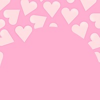 Girly pink border psd, cute valentine design