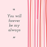 Love quotes Facebook post template, Valentine cute design vector