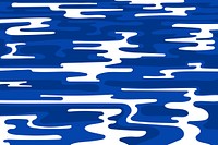 Ocean ripples background cartoon style design vector