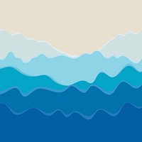 Blue wave layers pattern background design vector