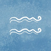 Cute wavy lines divider blue background