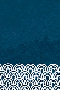 Japanese wave pattern background brush design