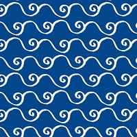 Cute wave pattern background brush design