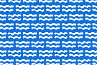 Cute wavy lines background pattern blue design