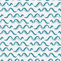 Cute wavy lines background pattern blue design vector